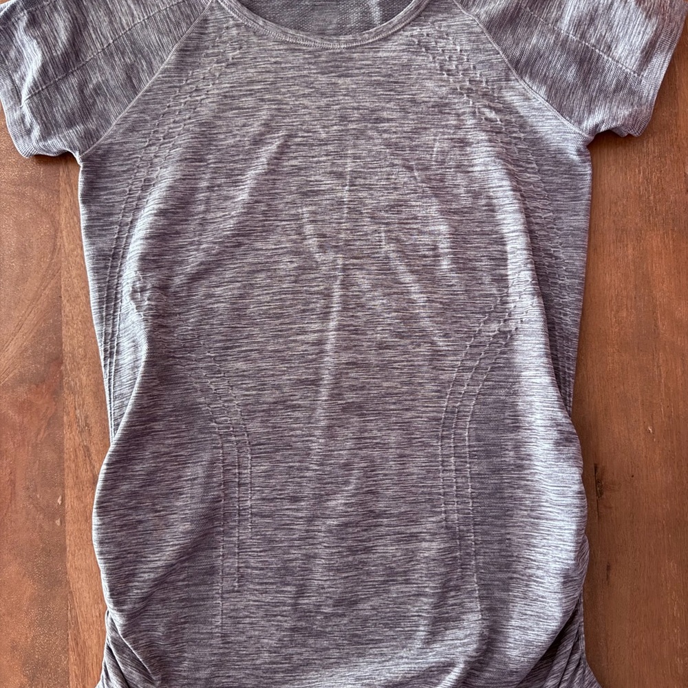 Athleta Charcoal Heather Short Sleeve Tee